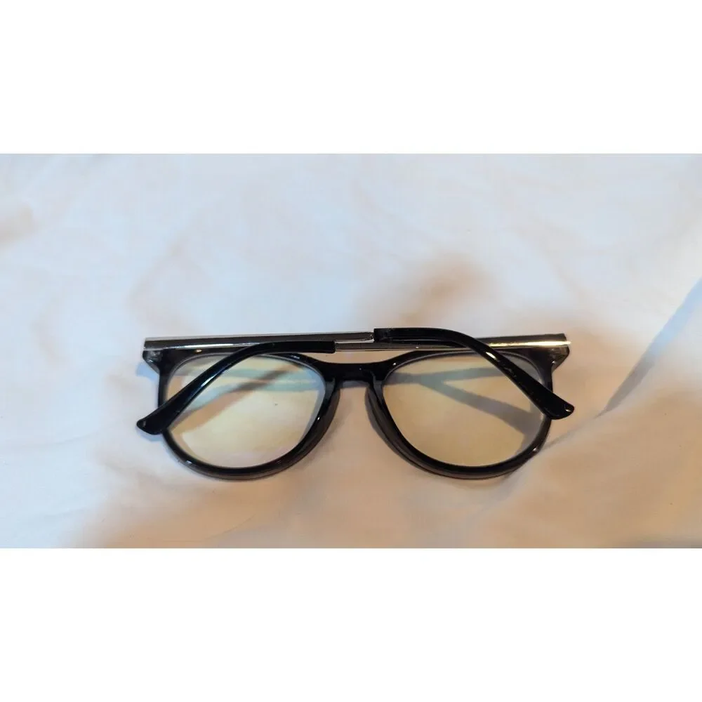 Vintage Styled Black Round Eyeglass Frames
